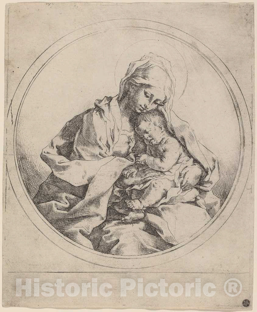 Art Print : Guido Reni, Virgin and Child - Vintage Wall Art