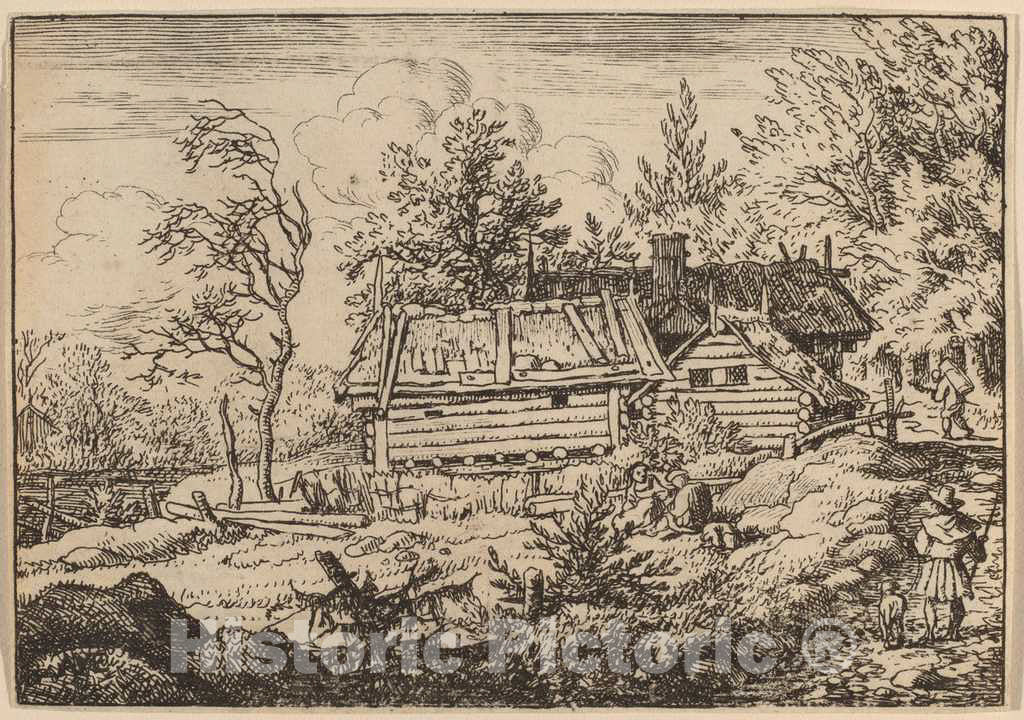 Art Print : Allart Van Everdingen, Pilgrim with a Dog, c.1651 - Vintage Wall Art