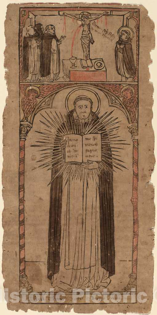 Art Print : Saint Thomas Aquinas, c. 1450 - Vintage Wall Art