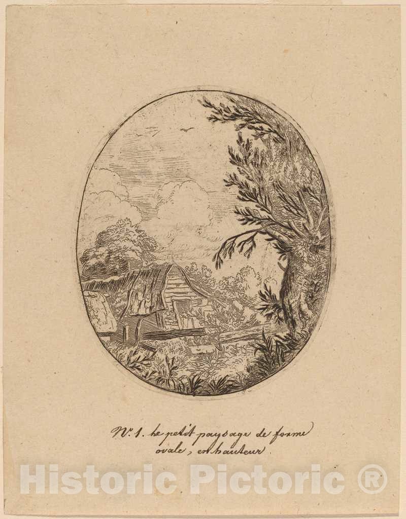 Art Print : Allart Van Everdingen, Hamlet Between The Trees, c.1651 - Vintage Wall Art