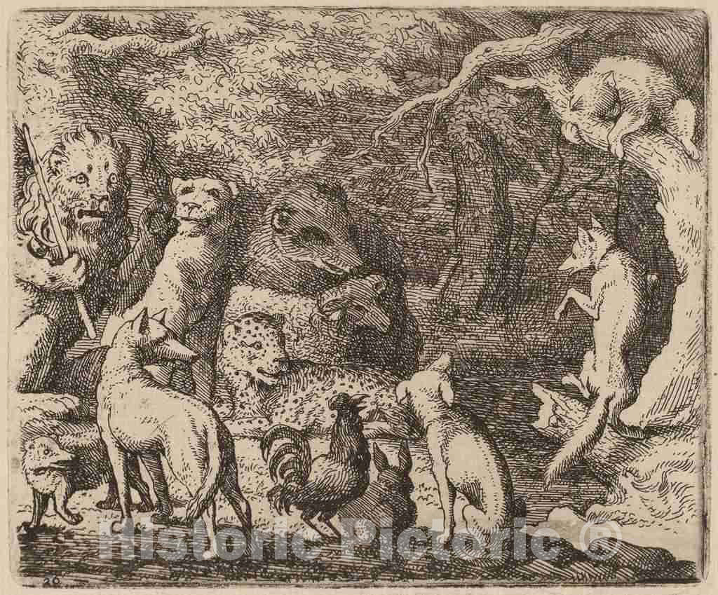 Art Print : Allart Van Everdingen, Reynard Asks Permission to Speak, c.1651 - Vintage Wall Art