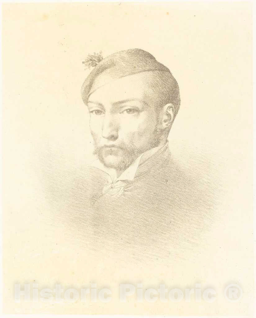 Art Print : LÃ©on Cogniet, Gericault, 1824 or After - Vintage Wall Art