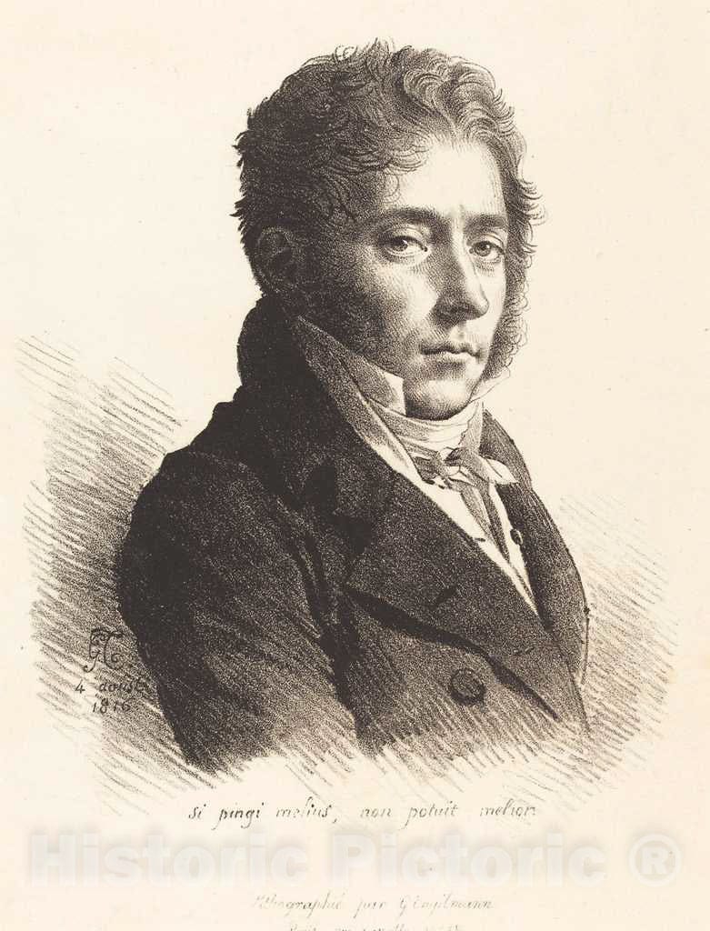 Art Print : Anne-Louis Girodet de Roussy-Trioson, Coupin de La Couperie, 1816 - Vintage Wall Art