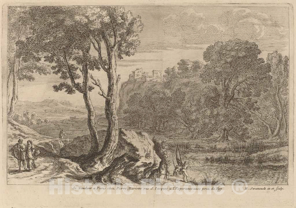 Art Print : Herman Van Swanevelt, The Fishermen - Vintage Wall Art