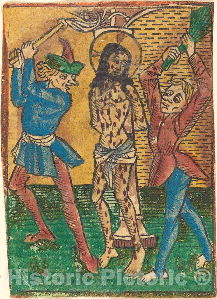 Art Print : Scourging of Christ, c. 1490 - Vintage Wall Art