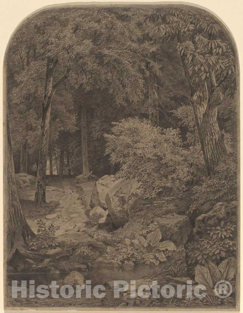 Art Print : William Trost Richards, Landscape, 1862 - Vintage Wall Art