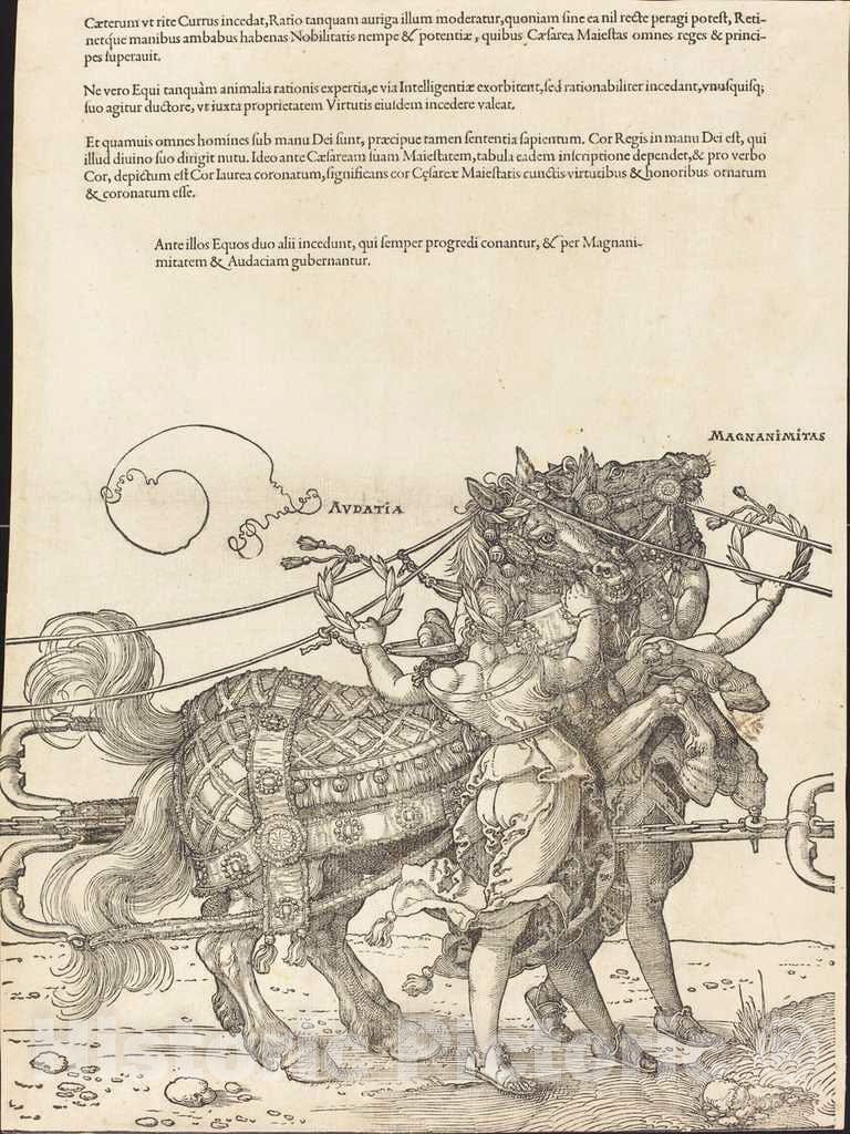 Art Print : Albrecht DÃ¼rer, The Triumphal Chariot of Maximilian I (The Great Triumphal Car) [Plate 7 of 8], 1522 - Vintage Wall Art