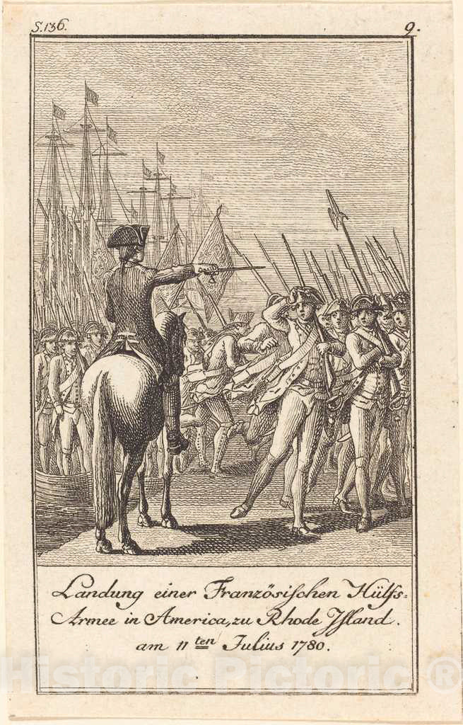 Art Print : Daniel Nikolaus Chodowiecki, The History of The United States, c.1784 - Vintage Wall Art