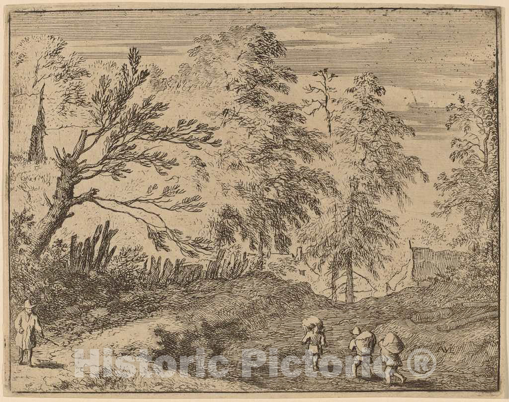 Art Print : Allart Van Everdingen, Three Porters, c.1651 - Vintage Wall Art