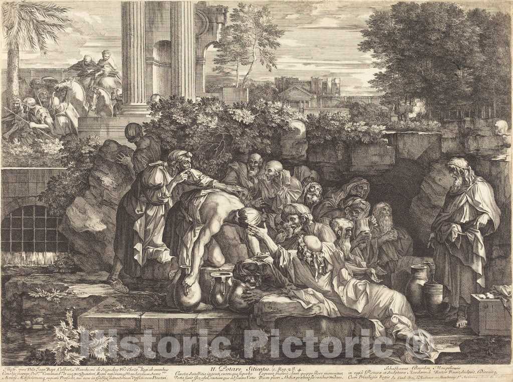 Art Print : SÃ©bastien Bourdon, Potare sitientes, 1658 - Vintage Wall Art