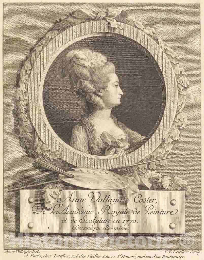 Art Print : Le Tellier After Anne Vallayer-Coster, Anne Vallayer-Coster, After 1770 - Vintage Wall Art