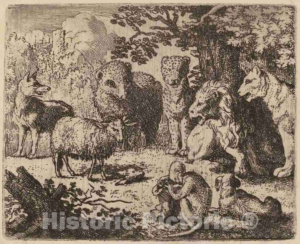 Art Print : Allart Van Everdingen, The Document is Opened, Revealing The Murdered Rabbit's Head, c.1651 - Vintage Wall Art