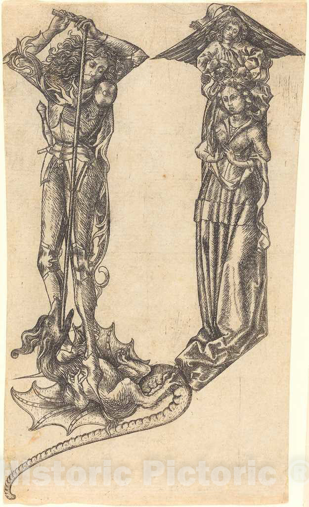 Art Print : The Letter Y, 1467 - Vintage Wall Art
