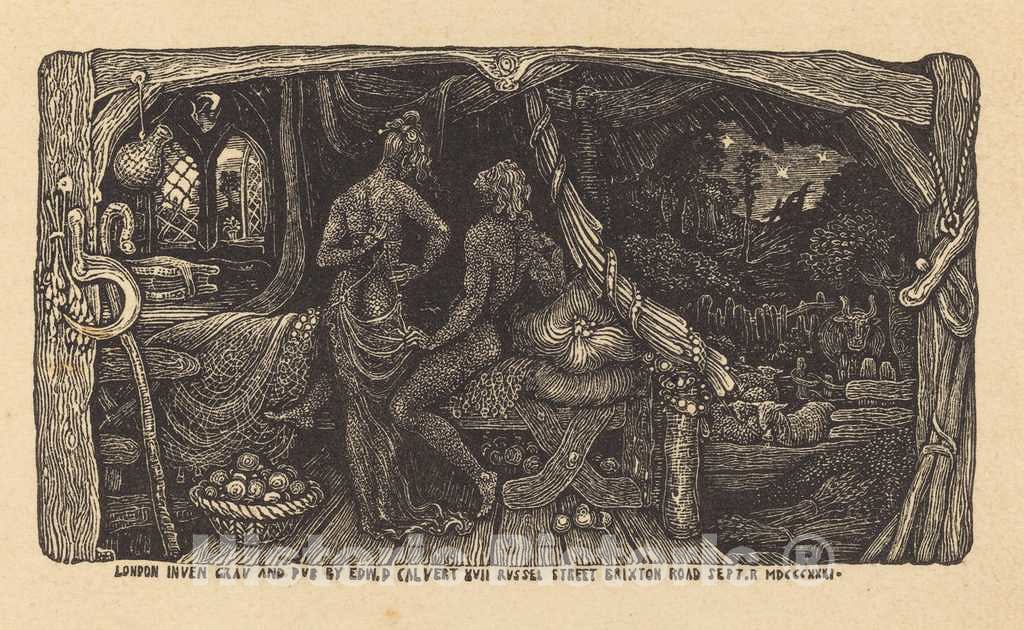 Art Print : Edward Calvert, The Chamber Idyll, 1831 - Vintage Wall Art
