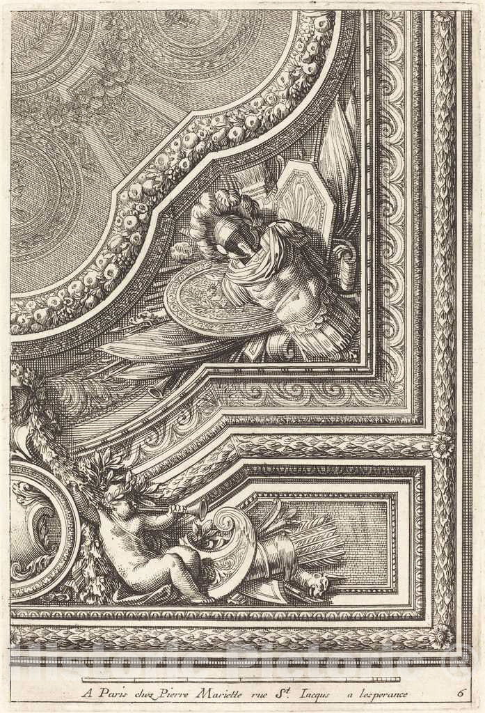 Art Print : Jean Lepautre, Quarts de plafons - Vintage Wall Art