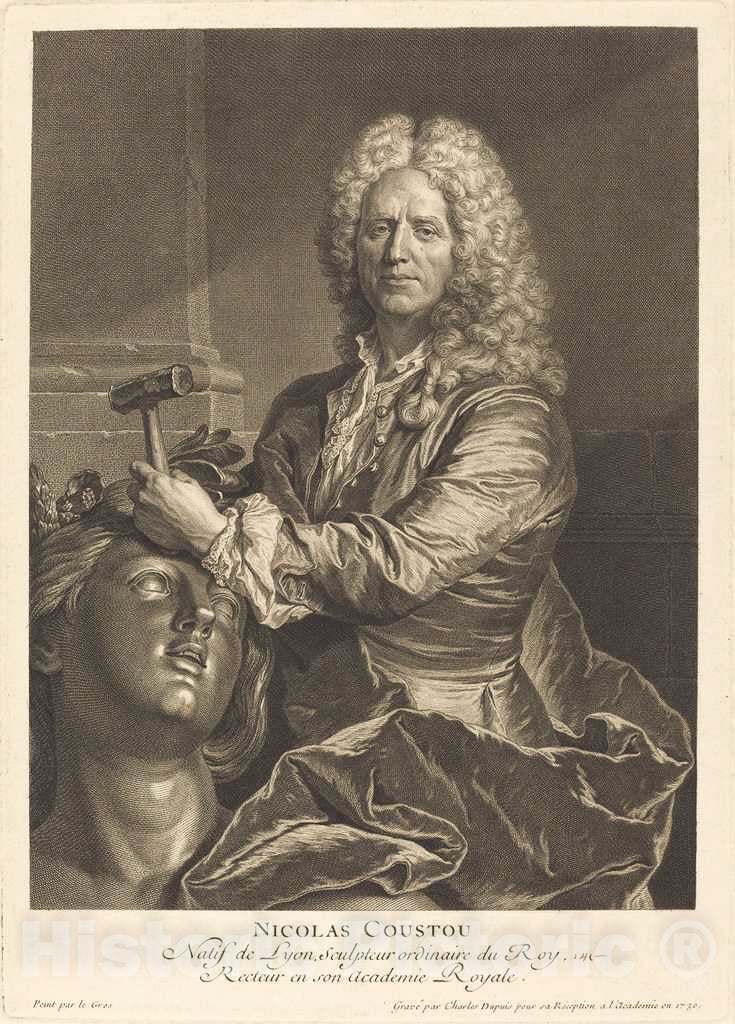 Art Print : Charles Dupuis, Nicolas Coustou, 1730 - Vintage Wall Art