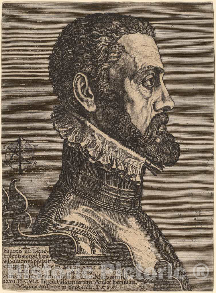 Art Print : Melchior Lorch, Michael d'Aicing, 1565 - Vintage Wall Art