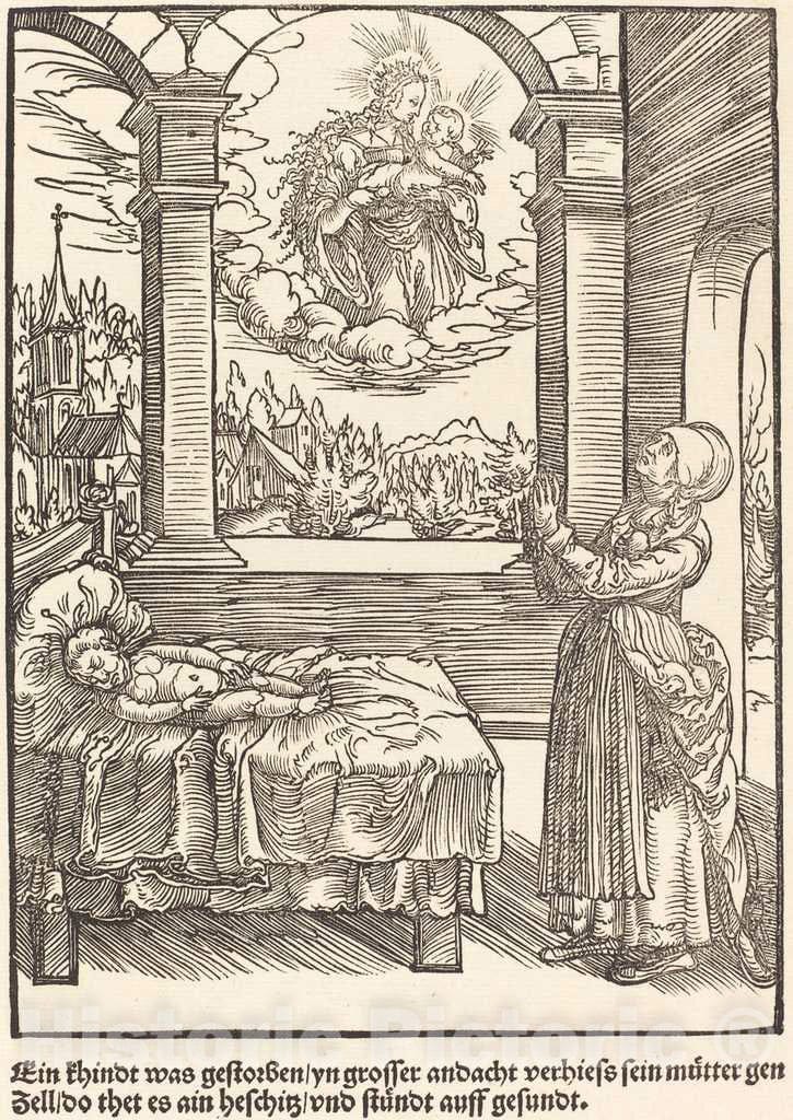 Art Print : EIN Khindt was gestorben, c. 1503 - Vintage Wall Art
