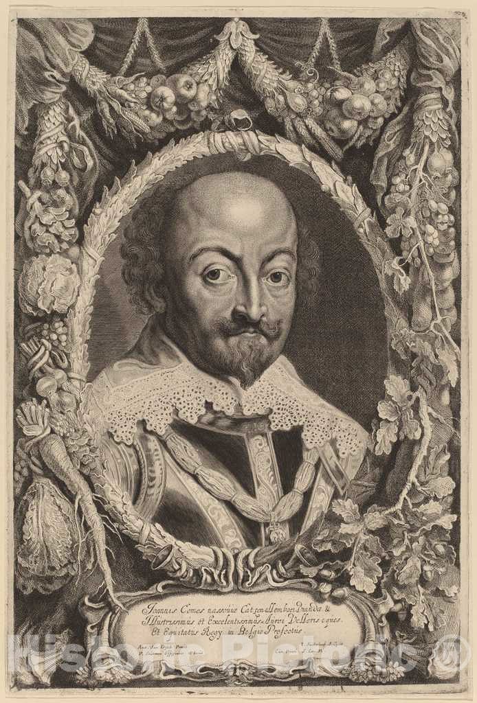 Art Print : Suyderhoff After Van Dyck, John, Count of Nassau, 1650? - Vintage Wall Art