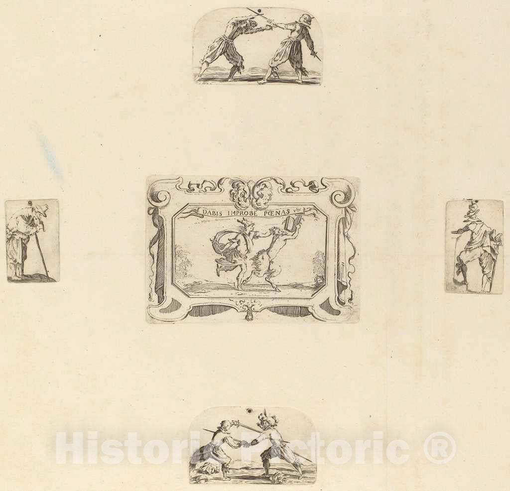 Art Print : Stefano Della Bella, Soldiers - Vintage Wall Art
