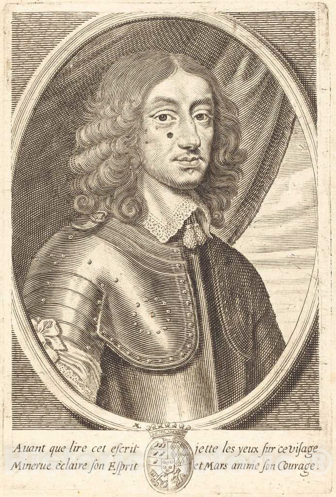 Art Print : Michel Lasne, FranÃ§ois de Beauvillier, in or Before 1656 - Vintage Wall Art