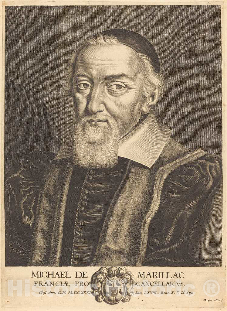 Art Print : Michel Lasne, Michel de Marillac - Vintage Wall Art