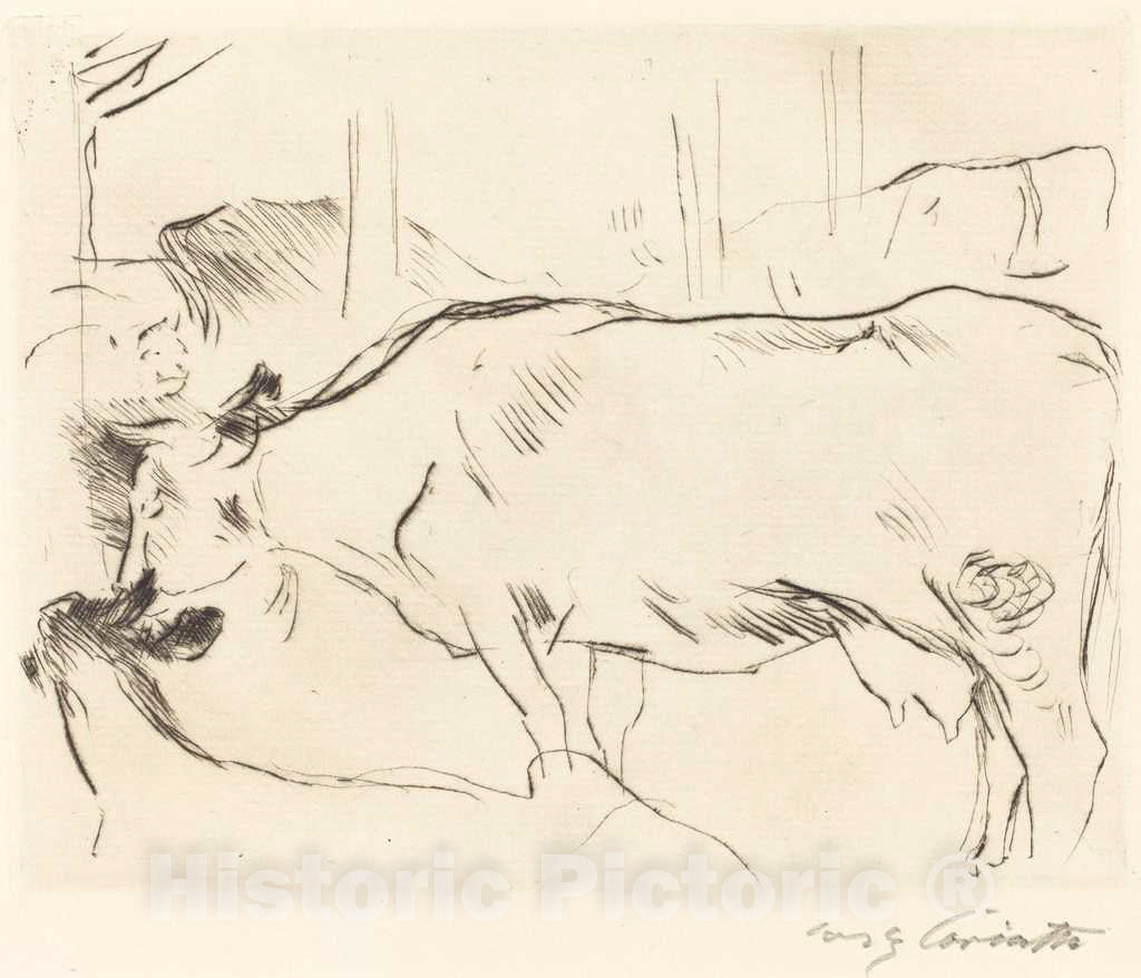 Art Print : Lovis Corinth, Cow Barn - II (Kuhstall II), 1914 - Vintage Wall Art