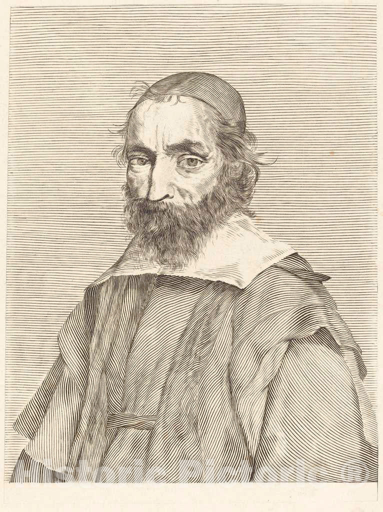 Art Print : Mellan, Nicolas-Claude Fabri de Peiresc, in or After 1637 - Vintage Wall Art