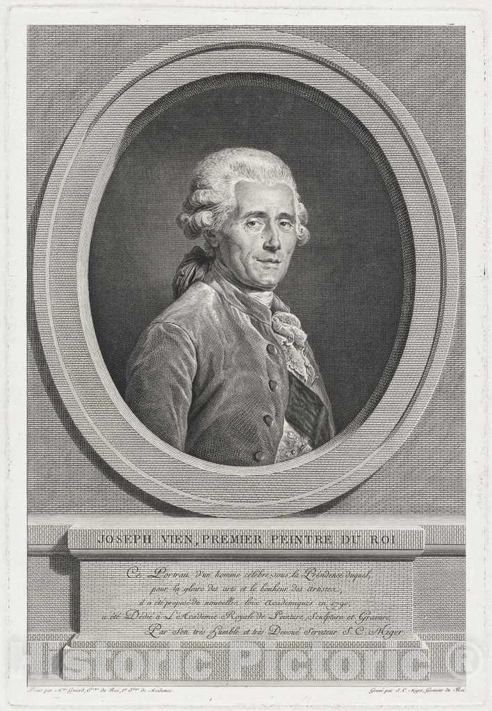 Art Print : Miger After Labille-Guiard, Joseph Vien, in or After 1790 - Vintage Wall Art