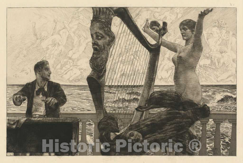 Art Print : Max Klinger, Evocation (Evocation) - Vintage Wall Art