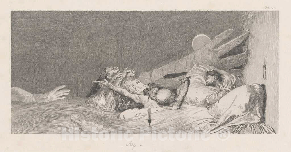 Art Print : Max Klinger, Anxieties (Ã„ngste), c.1879 - Vintage Wall Art