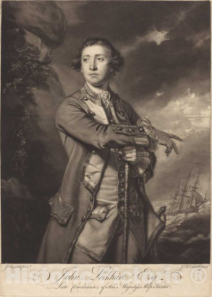 Art Print : McArdell After Reynolds, James Lockhart, c. 1760 - Vintage Wall Art