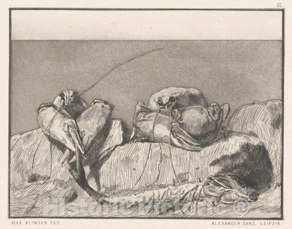 Art Print : Max Klinger, Siesta I: pl.3, 1879 - Vintage Wall Art