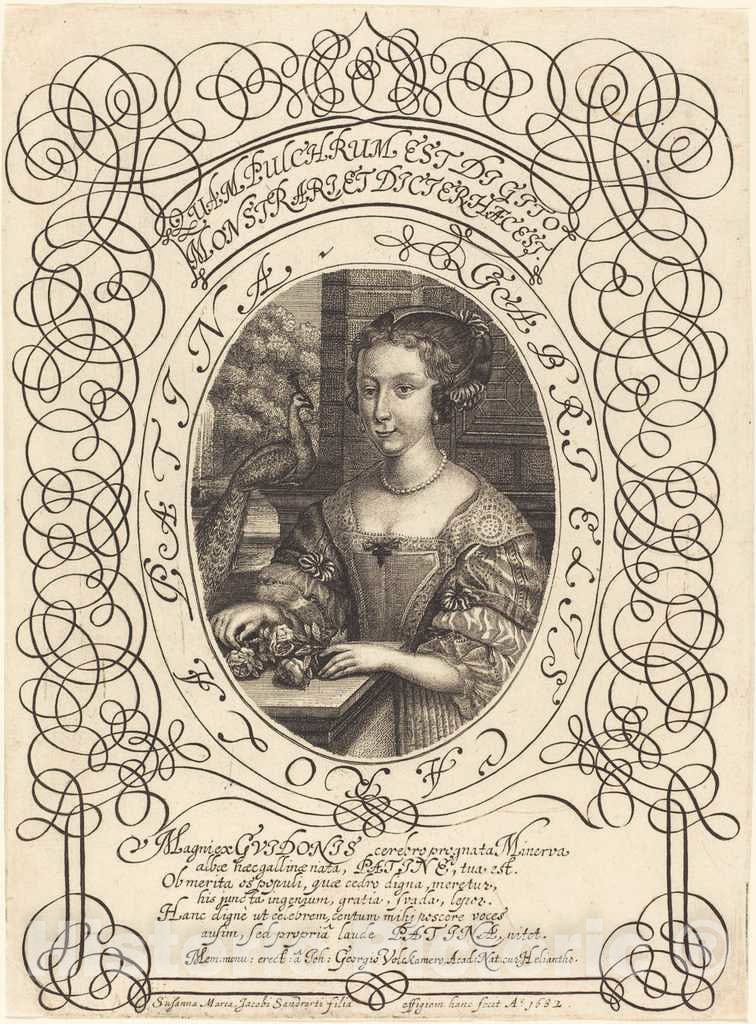 Art Print : Susanne Maria von Sandrart, Gabrielle Carola Patina, c. 1682 - Vintage Wall Art