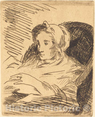 Art Print : Edouard Manet, The Convalescent (La convalescente), c.1877 - Vintage Wall Art
