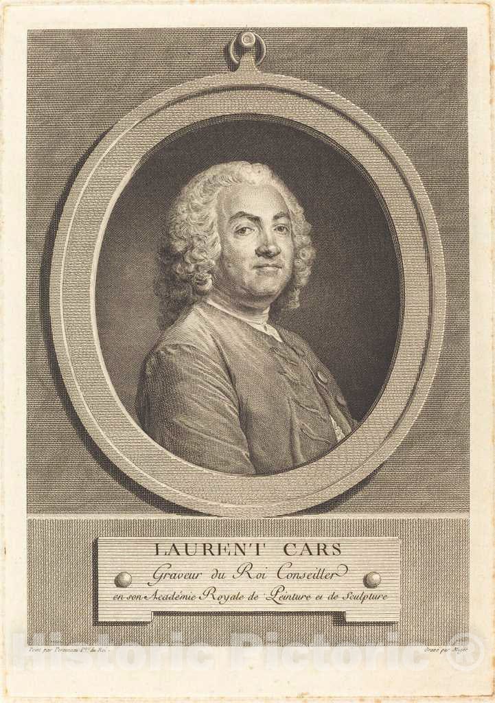 Art Print : Miger After Perronneau, Laurent Cars - Vintage Wall Art
