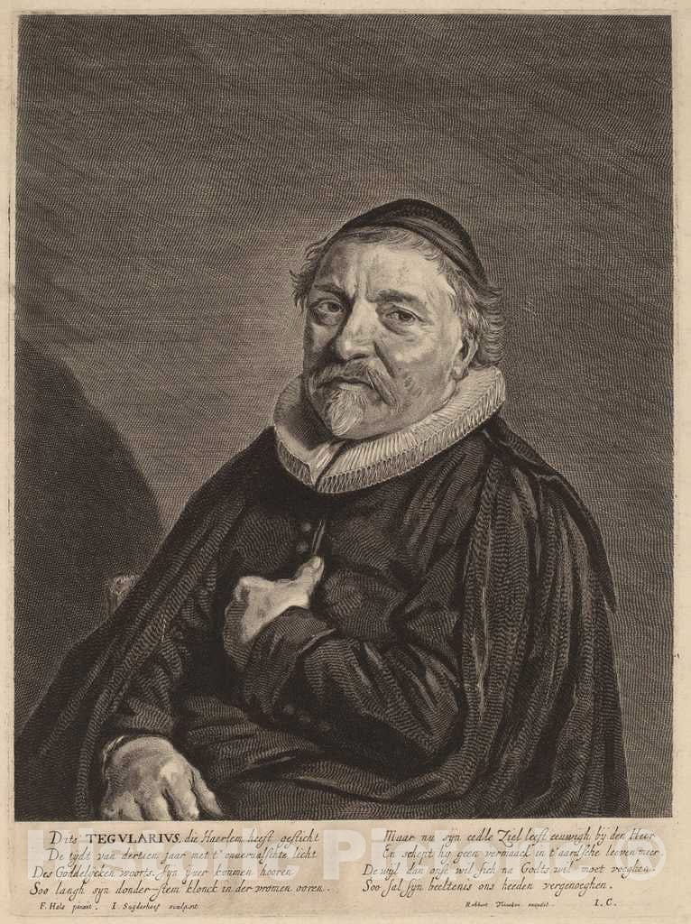Art Print : Suyderhoff After Frans Hals, Adriaen Tegularius - Vintage Wall Art
