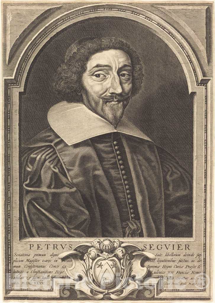 Art Print : Michel Lasne, Pierre Seguier, 1635 - Vintage Wall Art