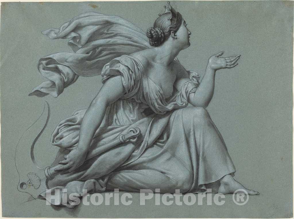 Art Print : Merry-Joseph Blondel, Hope with Her Anchor - Vintage Wall Art