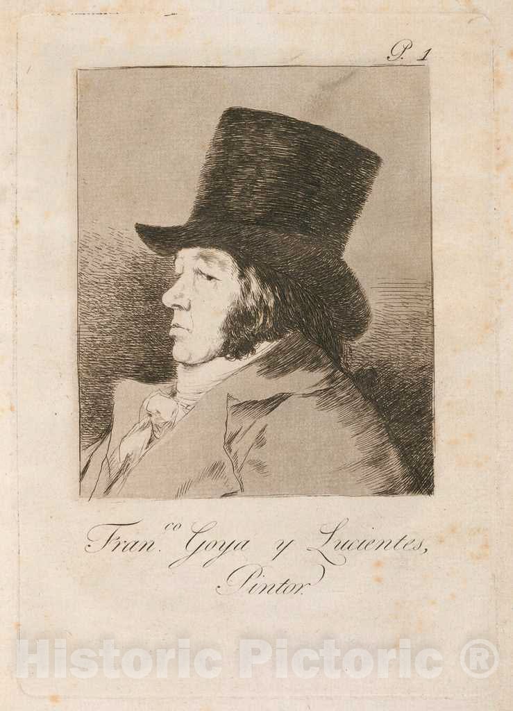 Art Print : Francisco de Goya, Francesco Goya y Lucientes, Pintor, 1799 - Vintage Wall Art