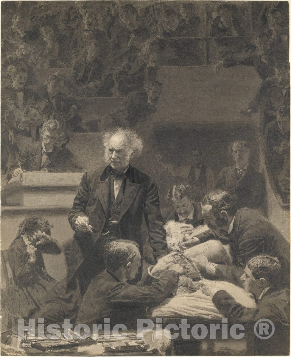 Art Print : Thomas Eakins - Gross Clinic : Vintage Wall Art