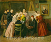 Art Print : A Painter and Visitors in a Studio, c. 1835 - Vintage Wall Art