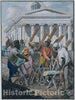 Art Print : John Lewis Krimmel - Black Sawyers Working in Front of The Bank of Pennsylvania, Philadelphia : Vintage Wall Art