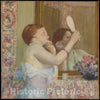 Art Print : Frederick Carl Frieseke - Woman with a Mirror (Femme qui se mire) : Vintage Wall Art