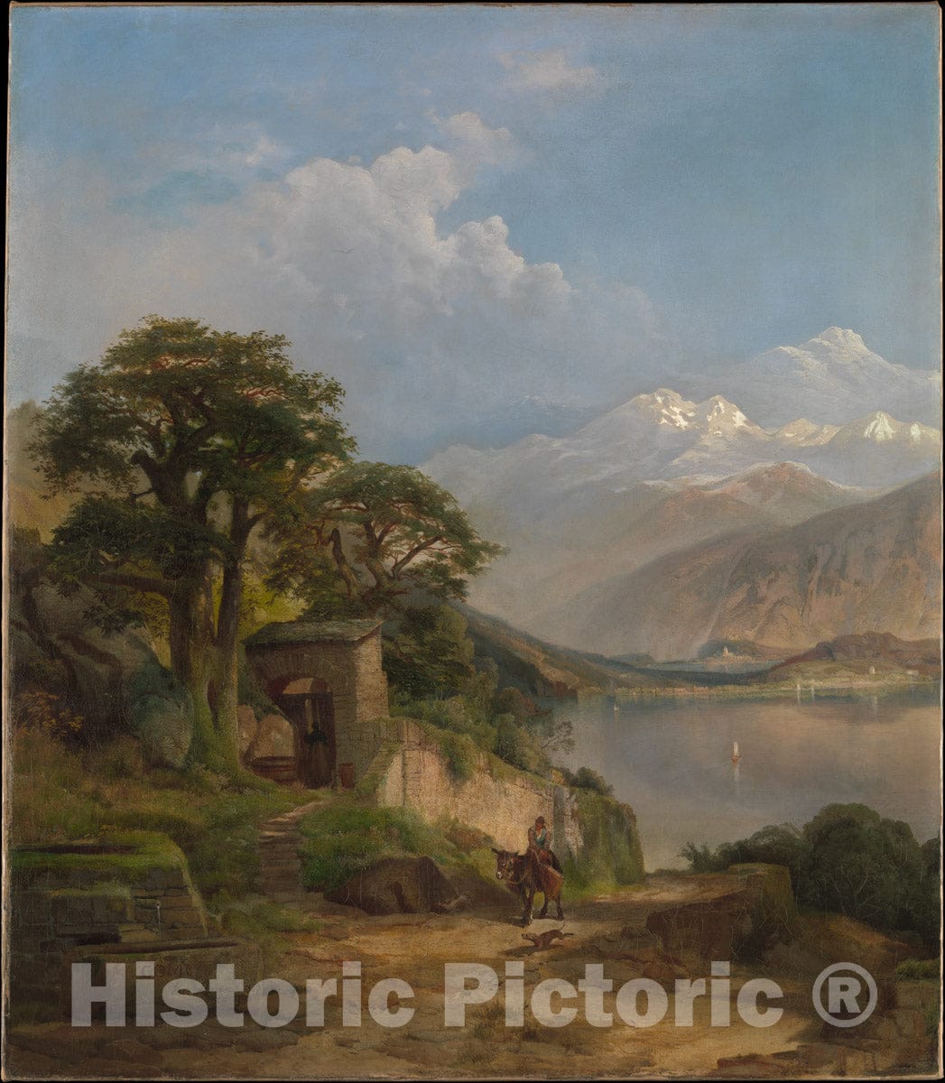 Art Print : Thomas Moran - Lake Como : Vintage Wall Art
