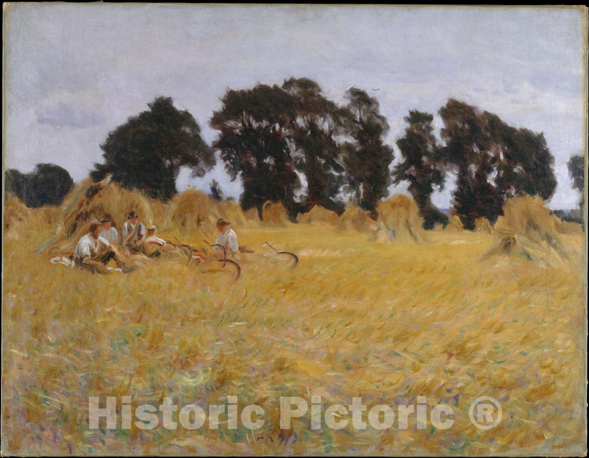 Art Print : John Singer Sargent - Reapers Resting in a Wheat Field : Vintage Wall Art