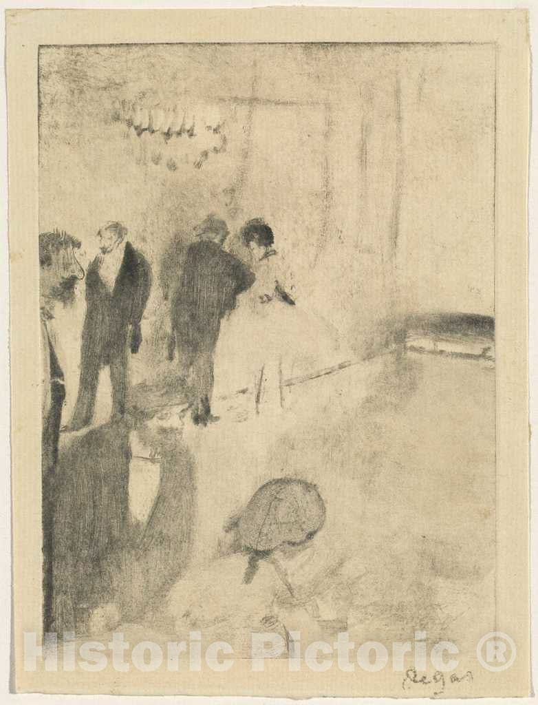 Art Print : Edgar Degas, The Green Room (Le Foyer de l'Opera), c. 1880 - Vintage Wall Art