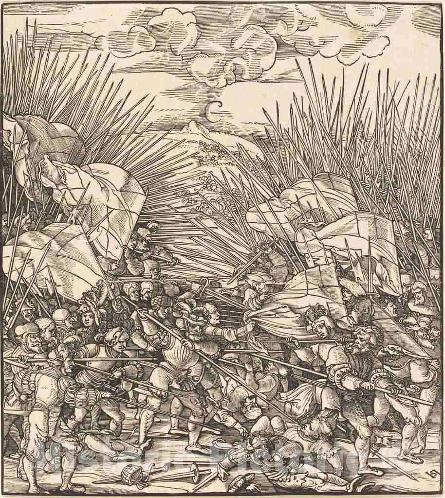 Art Print : Hans Leonard SchÃ¤ufelein, Battle of Cividale - Vintage Wall Art