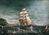 Art Print : Ship in New York Harbor : Vintage Wall Art