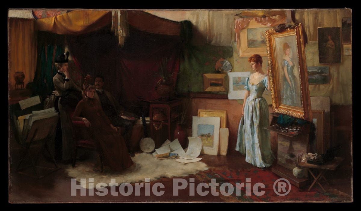 Art Print : Charles Courtney Curran - Fair Critics : Vintage Wall Art